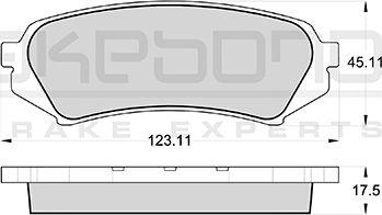 Akebono AN-499KE - Тормозные колодки, дисковые, комплект autospares.lv