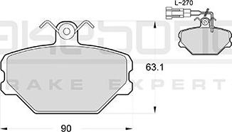 Akebono AN-4498WK - Тормозные колодки, дисковые, комплект autospares.lv