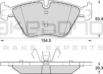 Akebono AN-4444KE - Тормозные колодки, дисковые, комплект autospares.lv