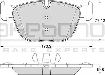 Akebono AN-4446KE - Тормозные колодки, дисковые, комплект autospares.lv