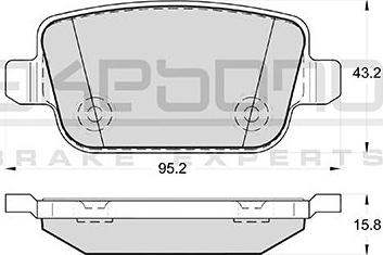 Starline BD S446P - Тормозные колодки, дисковые, комплект autospares.lv