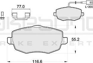 Akebono AN-4464WK - Тормозные колодки, дисковые, комплект autospares.lv