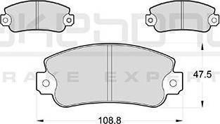 Akebono AN-4409K - Тормозные колодки, дисковые, комплект autospares.lv