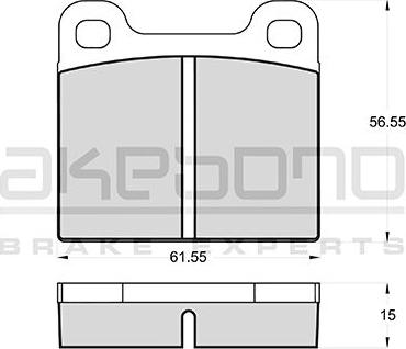 Akebono AN-4402KE - Тормозные колодки, дисковые, комплект autospares.lv