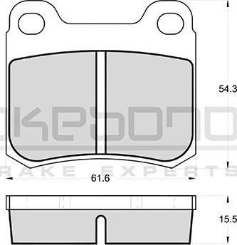 Akebono AN-4407K - Тормозные колодки, дисковые, комплект autospares.lv