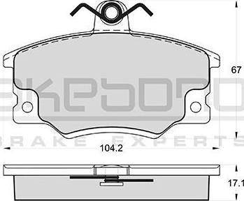 Akebono AN-4411K - Тормозные колодки, дисковые, комплект autospares.lv