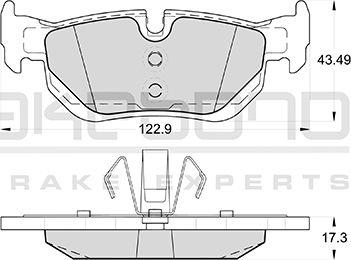 Akebono AN-4428K - Тормозные колодки, дисковые, комплект autospares.lv