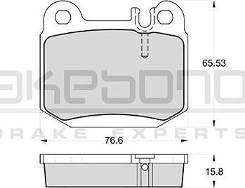 Akebono AN-4422KE - Тормозные колодки, дисковые, комплект autospares.lv