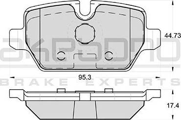 Akebono AN-4427K - Тормозные колодки, дисковые, комплект autospares.lv