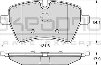 Akebono AN-4476KE - Тормозные колодки, дисковые, комплект autospares.lv