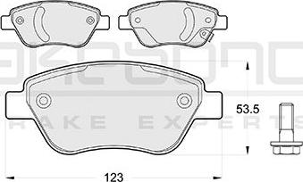 Akebono AN-4478WK - Тормозные колодки, дисковые, комплект autospares.lv