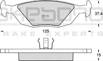 Akebono AN-4594KE - Тормозные колодки, дисковые, комплект autospares.lv