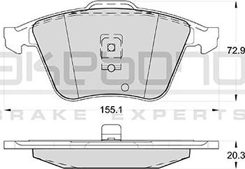 Akebono AN-4596WKE - Тормозные колодки, дисковые, комплект autospares.lv