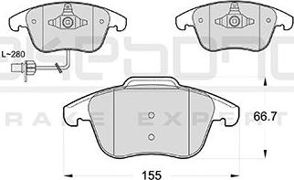 Akebono AN-4549WK - Тормозные колодки, дисковые, комплект autospares.lv