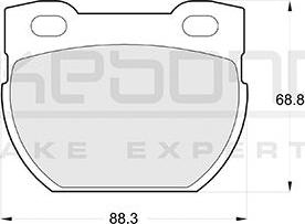 Akebono AN-4546KE - Тормозные колодки, дисковые, комплект autospares.lv