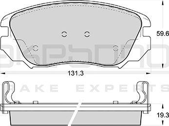 Akebono AN-4542WKE - Тормозные колодки, дисковые, комплект autospares.lv