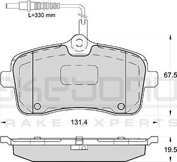 Akebono AN-4518WK - Тормозные колодки, дисковые, комплект autospares.lv