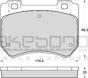 Akebono AN-4585WKE - Тормозные колодки, дисковые, комплект autospares.lv