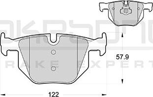 Akebono AN-4534K - Тормозные колодки, дисковые, комплект autospares.lv