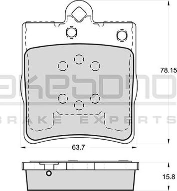 Akebono AN-4530KE - Тормозные колодки, дисковые, комплект autospares.lv