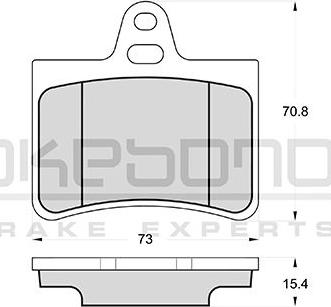 Akebono AN-4526KE - Тормозные колодки, дисковые, комплект autospares.lv