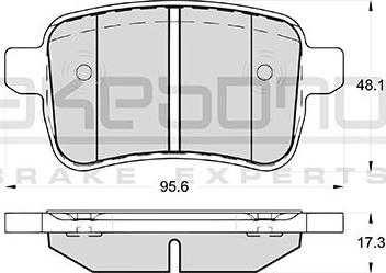 Akebono AN-4696WK - Тормозные колодки, дисковые, комплект autospares.lv