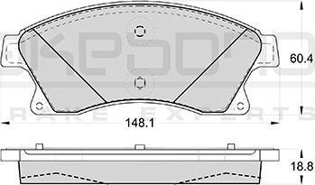 Akebono AN-4645WK - Тормозные колодки, дисковые, комплект autospares.lv