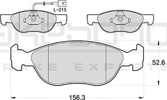 Akebono AN-4651WKE - Тормозные колодки, дисковые, комплект autospares.lv