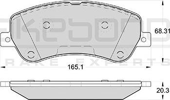 Akebono AN-4658K - Тормозные колодки, дисковые, комплект autospares.lv