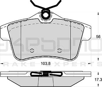 Akebono AN-4667K - Тормозные колодки, дисковые, комплект autospares.lv