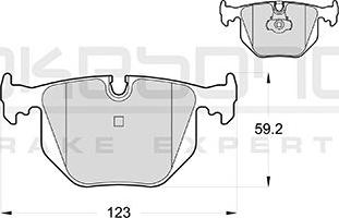 Akebono AN-4605K - Тормозные колодки, дисковые, комплект autospares.lv