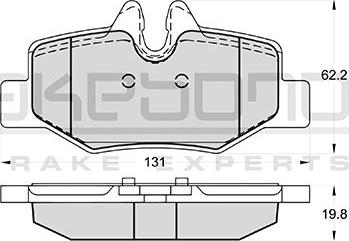 Akebono AN-4603K - Тормозные колодки, дисковые, комплект autospares.lv