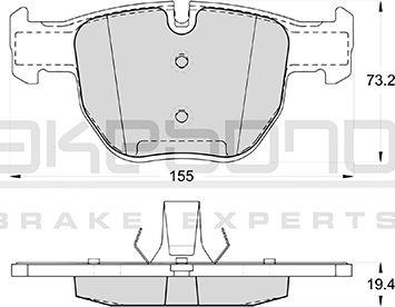 Akebono AN-4611K - Тормозные колодки, дисковые, комплект autospares.lv