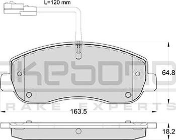 Akebono AN-4687WK - Тормозные колодки, дисковые, комплект autospares.lv