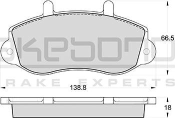 Akebono AN-4637K - Тормозные колодки, дисковые, комплект autospares.lv