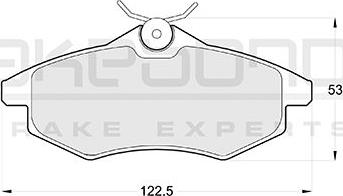 Akebono AN-4096KE - Тормозные колодки, дисковые, комплект autospares.lv