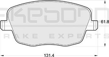 Akebono AN-4097K - Тормозные колодки, дисковые, комплект autospares.lv