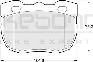 Akebono AN-4044KE - Тормозные колодки, дисковые, комплект autospares.lv