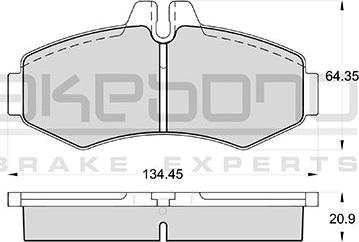 Akebono AN-4055K - Тормозные колодки, дисковые, комплект autospares.lv