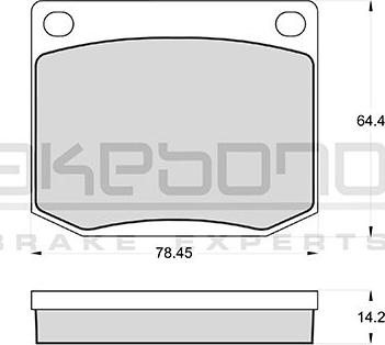 Akebono AN-4069KE - Тормозные колодки, дисковые, комплект autospares.lv