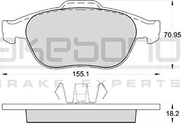 Akebono AN-4060KE - Тормозные колодки, дисковые, комплект autospares.lv