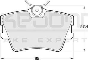 Akebono AN-4062KE - Тормозные колодки, дисковые, комплект autospares.lv