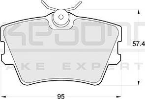 Akebono AN-4062K - Тормозные колодки, дисковые, комплект autospares.lv