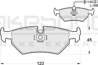 Akebono AN-4004WKE - Тормозные колодки, дисковые, комплект autospares.lv