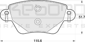 Akebono AN-4010WK - Тормозные колодки, дисковые, комплект autospares.lv