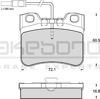 Akebono AN-4084WKE - Тормозные колодки, дисковые, комплект autospares.lv