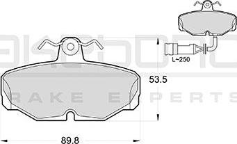 Akebono AN-4081WK - Тормозные колодки, дисковые, комплект autospares.lv