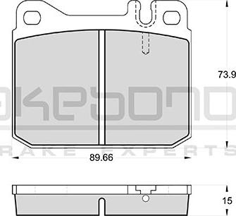 Akebono AN-4088KE - Тормозные колодки, дисковые, комплект autospares.lv