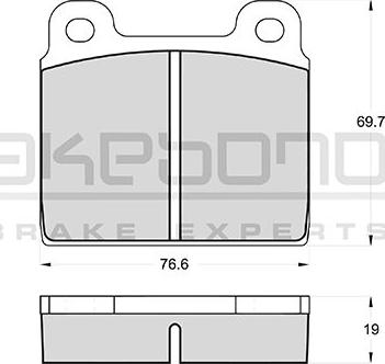 Akebono AN-4083KE - Тормозные колодки, дисковые, комплект autospares.lv