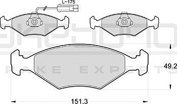 Akebono AN-4034WKE - Тормозные колодки, дисковые, комплект autospares.lv